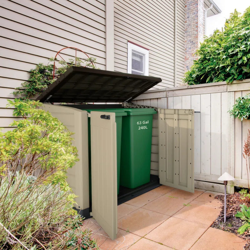 1200L Outdoor Storage Shed - Beige / Brown