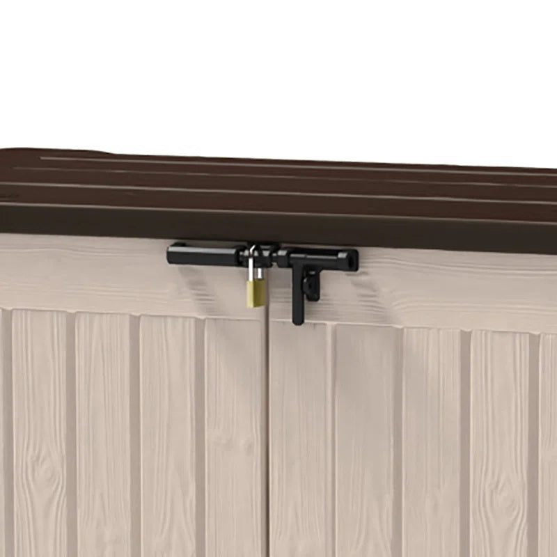 1200L Outdoor Storage Shed - Beige / Brown