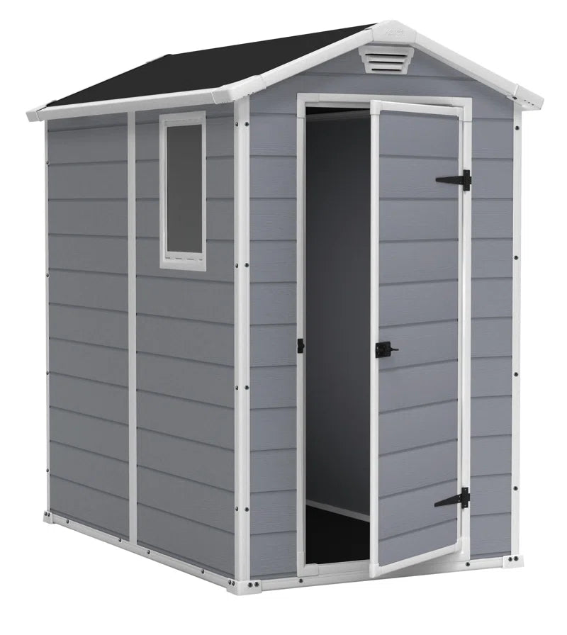4 x 6 ft Apex Garden Shed, Outdoor Wooden Storage Shed